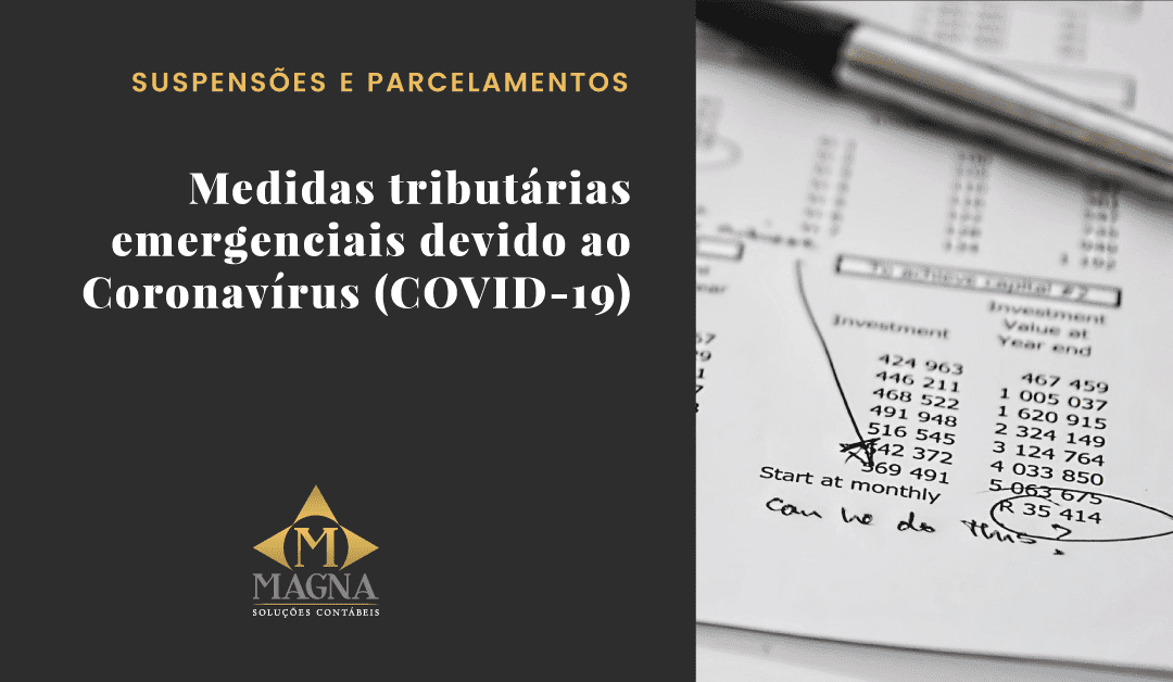 Medidas tributárias emergenciais devido ao Coronavírus (COVID-19)