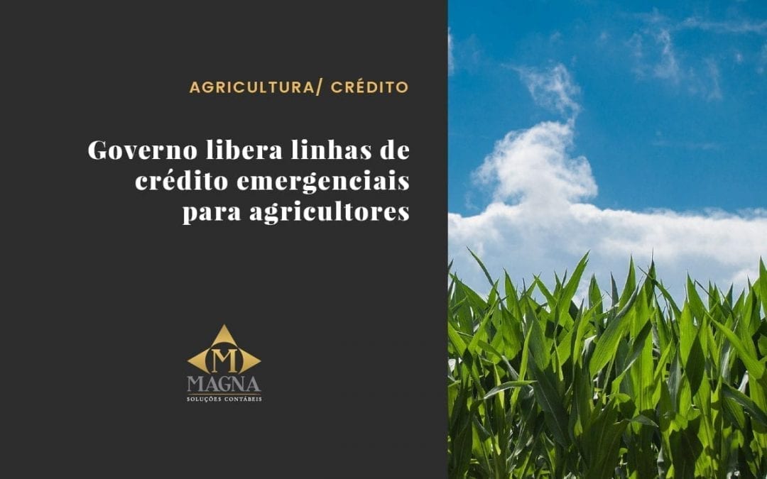 Governo libera linhas de crédito emergenciais para agricultores