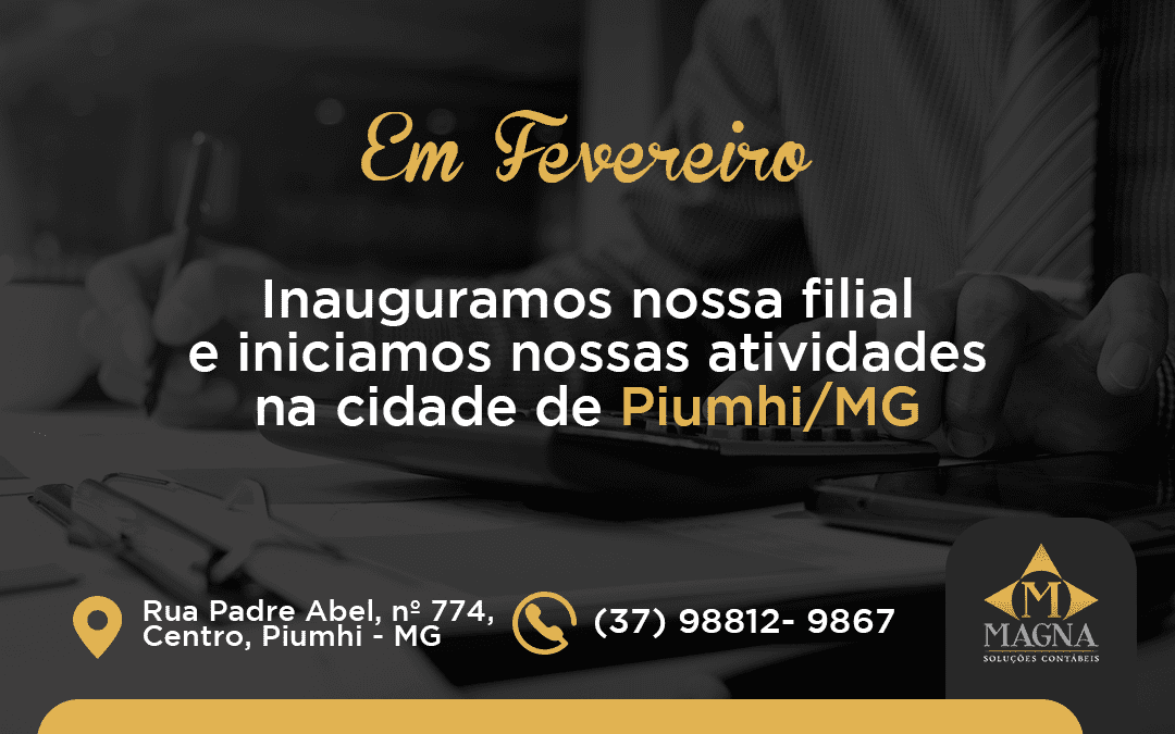 Nova filial em Piumhi